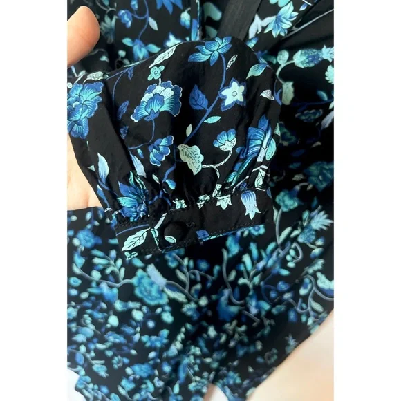 LN Motel Rocks Haria Bow Dress | from Topshop Asos Blue Floral Retro Grandmacore - Picture 6 of 10